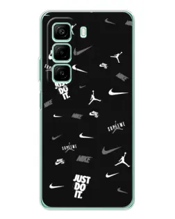 Чехол для OPPO K13x 5G с картинкой «Nike Black Pattern»