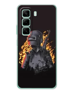 Чехол для OPPO K13x 5G с картинкой «PUBG — огненный силуэт»