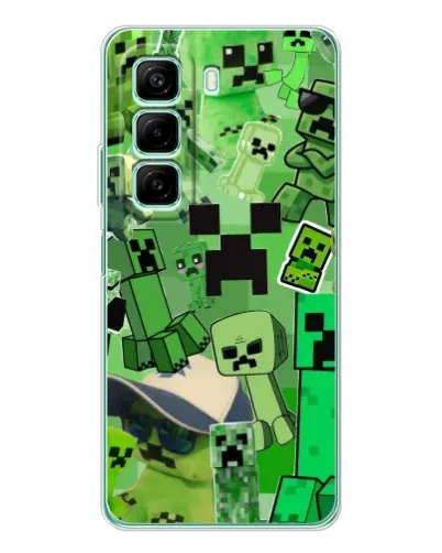 Чехол для OPPO K13x 5G с картинкой «Криперы Minecraft» Чехол для OPPO K13x 5G с картинкой «Криперы Minecraft»