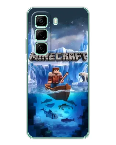 Чехол для OPPO K13x 5G с картинкой «Minecraft ледяной мир» Чехол для OPPO K13x 5G с картинкой «Minecraft ледяной мир»