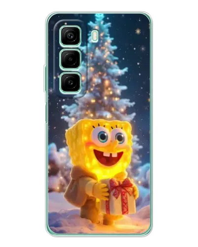 Чехол для OPPO K13x 5G с картинкой «Рождественский Спанч Боб»