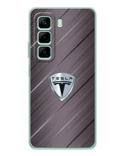 Чехол для OPPO K13x 5G с картинкой «Металлическая текстура Tesla»
