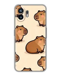 Чехол для OPPO K14 Turbo с картинкой «Паттерн милых капибар»