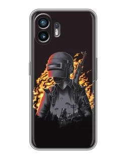 Чохол для OPPO K14 з картинкою «PUBG — вогняний силует»