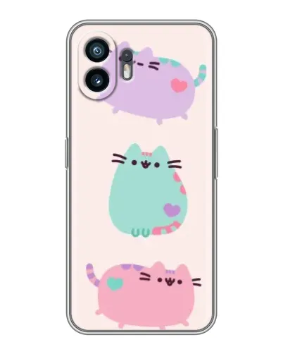 Чехол для OPPO K14 с картинкой «Pusheen трио»