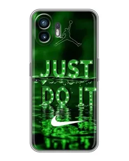 Чехол для OPPO K14x с картинкой «Зеленый неоновый Nike»