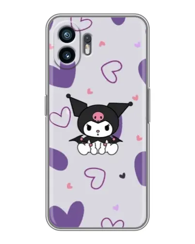 Чехол для OPPO K14x с картинкой «Kuromi и лавандовые сердца»