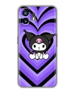 Чехол для OPPO K14x с картинкой «Kuromi и фиолетовые сердца»