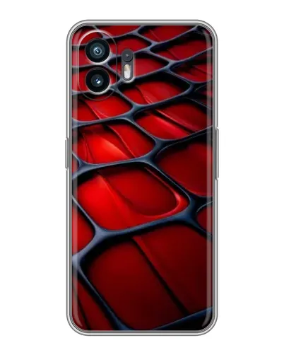 Чехол для OPPO K15 с картинкой «Красная глянцевая сетка»