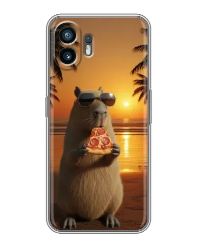 Чохол для OPPO K15 з картинкою «Капібара з піцою» Чохол для OPPO K15 з картинкою «Капібара з піцою»