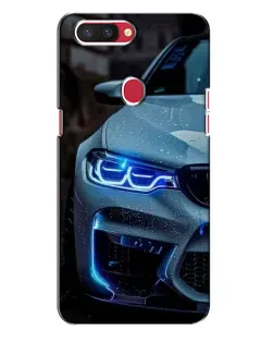 Чохол для OPPO R11s з картинкою «Погляд BMW з синіми фарами»