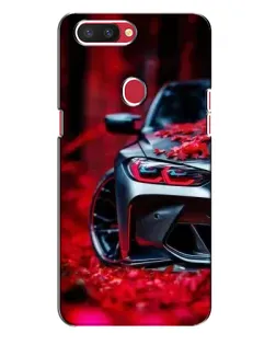 Чохол для OPPO R11s з картинкою «Спортивна BMW та квіти»