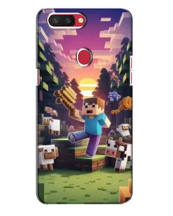 Чехол для OPPO R11s с картинкой «Стив на ферме»