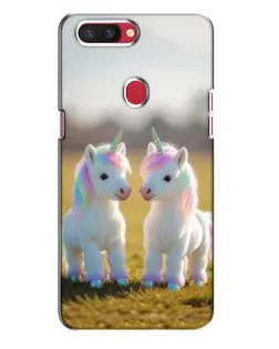 Чехол для OPPO R11s с картинкой «Пара единорогов»