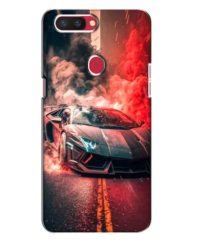 Чехол для OPPO R11s с картинкой «Lamborghini красный дым»