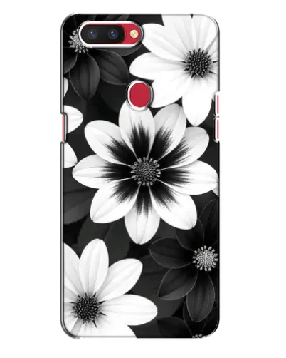 Чехол для OPPO R11s с картинкой «Монохромные астры»