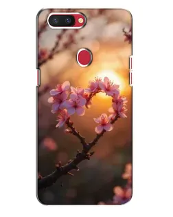 Чехол для OPPO R11s с картинкой «Розовый цвет сердце на фоне заката» Чехол для OPPO R11s с картинкой «Розовый цвет сердце на фоне заката»
