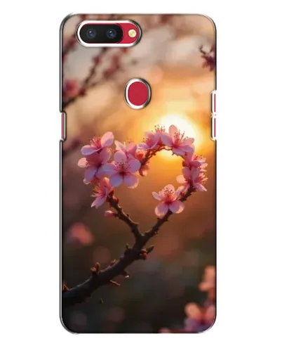 Чехол для OPPO R11s с картинкой «Розовый цвет сердце на фоне заката»