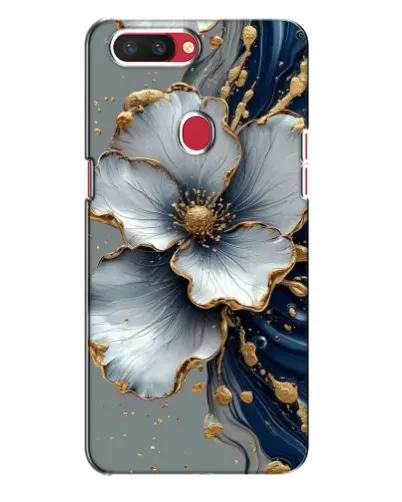 Чехол для OPPO R11s с картинкой «Белый цветок и золотой флюид» Чехол для OPPO R11s с картинкой «Белый цветок и золотой флюид»