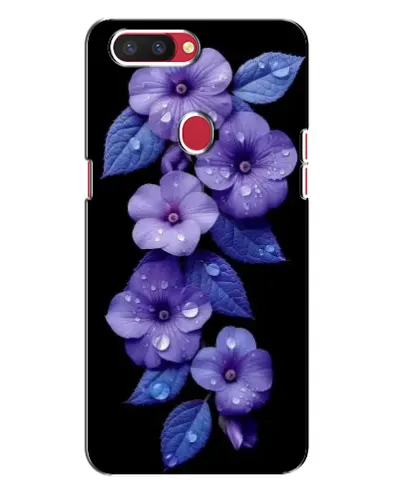 Чехол для OPPO R11s с картинкой «Фиолетовые цветы с росою»