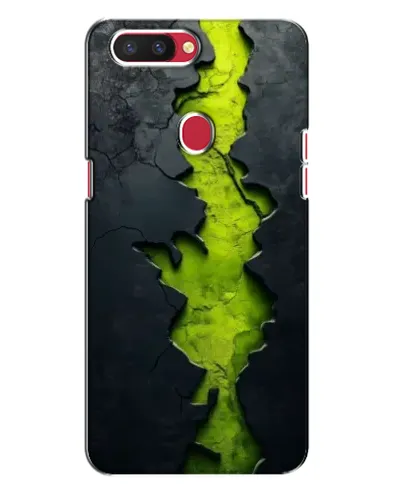 Чехол для OPPO R11s с картинкой «Салатовый разлом скалы»