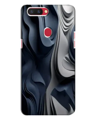 Чехол для OPPO R11s с картинкой «Объемные синие складки»