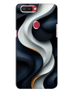 Чехол для OPPO R11s с картинкой «Объемные черно-белые ленты» Чехол для OPPO R11s с картинкой «Объемные черно-белые ленты»