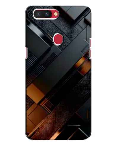 Чехол для OPPO R11s с картинкой «Черные геометрические блоки»