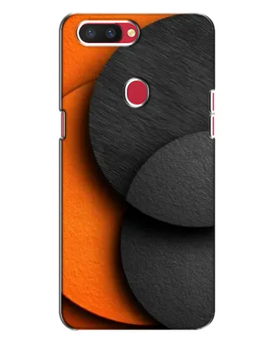 Чехол для OPPO R11s с картинкой «Геометрия оранжевых кругов»