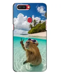 Чехол для OPPO R11s с картинкой «Капибара на море» Чехол для OPPO R11s с картинкой «Капибара на море»