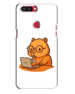 Чехол для OPPO R11s с картинкой «Капибара с ноутбуком» Чехол для OPPO R11s с картинкой «Капибара с ноутбуком»