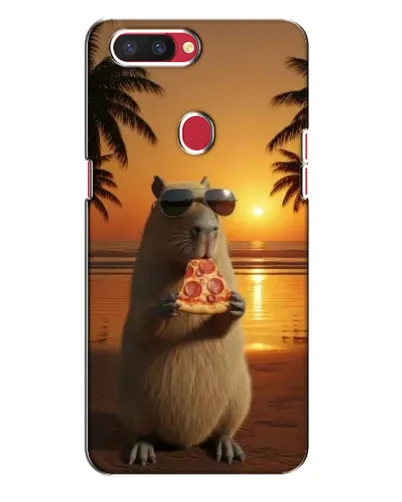 Чехол для OPPO R11s с картинкой «Капибара с пиццей»