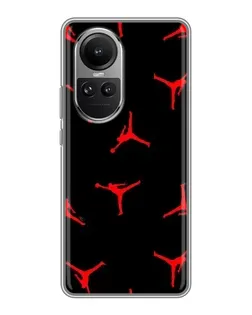Чехол для OPPO Reno 10 Pro с картинкой «Jordan Red Pattern»