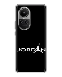 Чехол для OPPO Reno 10 Pro с картинкой «Jordan White Logo»