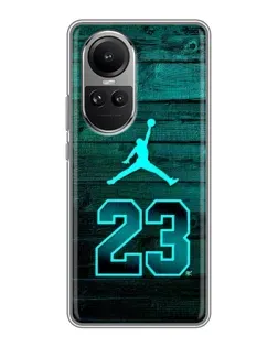 Чехол для OPPO Reno 10 Pro с картинкой «Jordan Cyan 23»