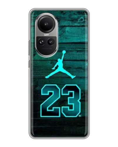 Чехол для OPPO Reno 10 Pro с картинкой «Jordan Cyan 23»
