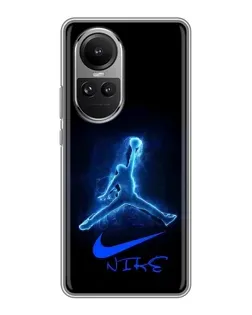 Чехол для OPPO Reno 10 Pro с картинкой «Jordan Neon Blue»