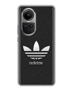 Чехол для OPPO Reno 10 Pro с картинкой «Adidas Карбоновая текстура»
