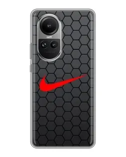 Чехол для OPPO Reno 10 Pro с картинкой «Nike — карбоновая сетка»