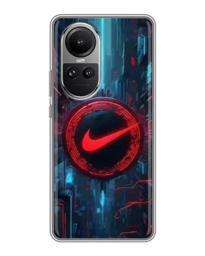 Чехол для OPPO Reno 10 Pro с картинкой «Техногенный стиль Nike» Чехол для OPPO Reno 10 Pro с картинкой «Техногенный стиль Nike»