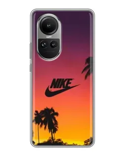 Чехол для OPPO Reno 10 Pro с картинкой «Nike на закате солнца»