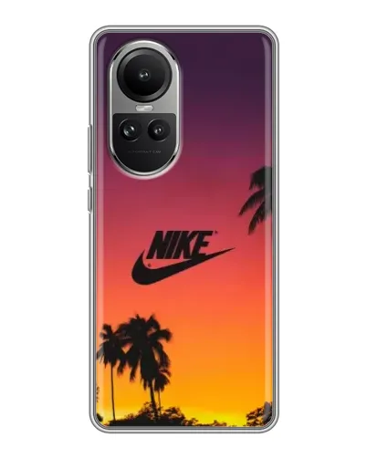 Чехол для OPPO Reno 10 Pro с картинкой «Nike на закате солнца» Чехол для OPPO Reno 10 Pro с картинкой «Nike на закате солнца»