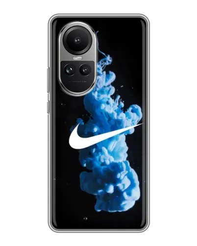 Чехол для OPPO Reno 10 Pro с картинкой «Nike и синий дым» Чехол для OPPO Reno 10 Pro с картинкой «Nike и синий дым»