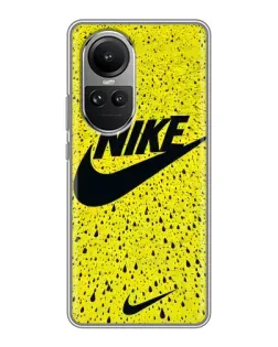 Чехол для OPPO Reno 10 Pro с картинкой «Желтый текстурный Nike»