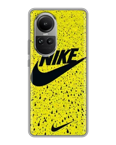 Чехол для OPPO Reno 10 Pro с картинкой «Желтый текстурный Nike» Чехол для OPPO Reno 10 Pro с картинкой «Желтый текстурный Nike»