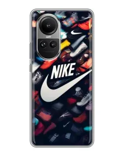 Чехол для OPPO Reno 10 Pro с картинкой «Коллекция кроссовок Nike»