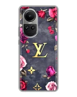 Чехол для OPPO Reno 10 Pro с картинкой «Цветочный Louis Vuitton»