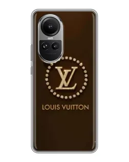 Чехол для OPPO Reno 10 Pro с картинкой «LV — золотая печать»