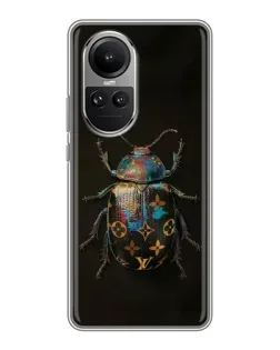 Чехол для OPPO Reno 10 Pro с картинкой «LV — мраморный принт»