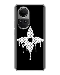 Чехол для OPPO Reno 10 Pro с картинкой «Цветочная монограмма»
